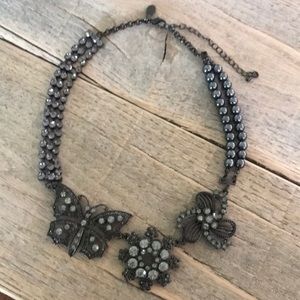 ⭐️3 for $20⭐️ Black Rhinestone/Beaded/Chain Statement Necklace